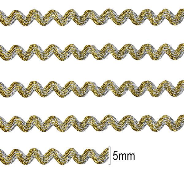 Sianinha metalizada - São José - 5mm x 10m -Ouro/Prata - 222/05